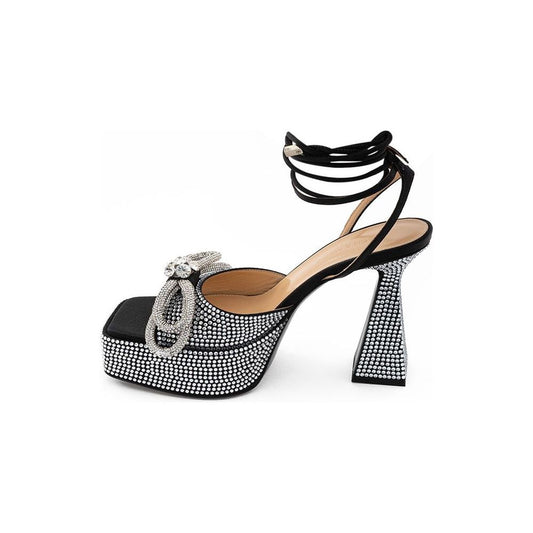 MACH & MACH Chic Black Leather Platforms for Elevated Style MA-4084676-EU38/US8