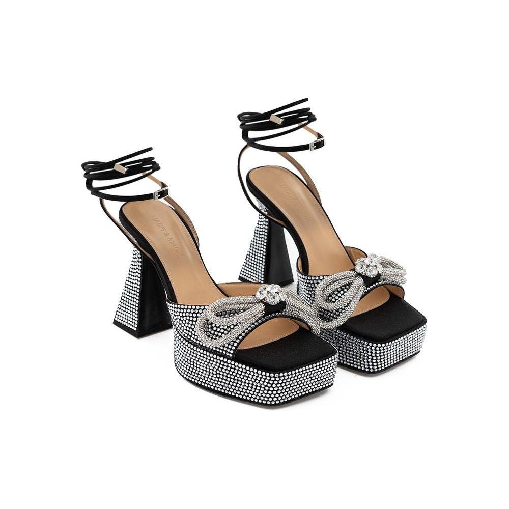 MACH & MACH Chic Black Leather Platforms for Elevated Style