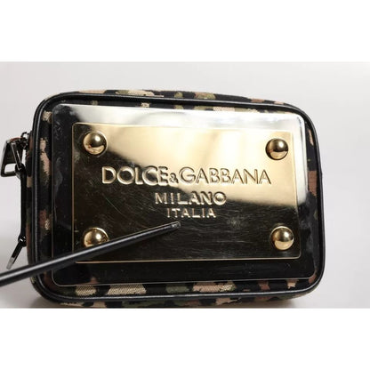 Dolce & Gabbana Multicolor Leopard Jacquard DG Logo Crossbody Bag