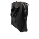 Dolce & Gabbana Black Smooth Leather Logo Printed Monreale Briefcase Bag