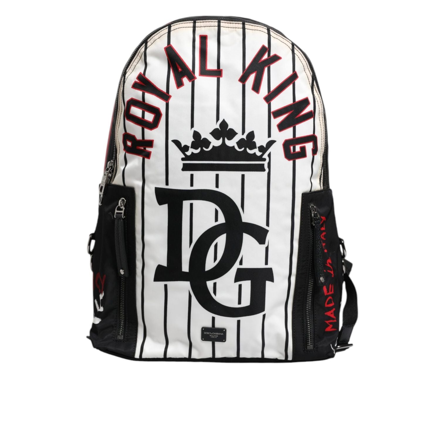 Front view with bag zipped and handles upright.
