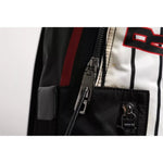 Dolce & Gabbana Black White Vulcano Royal King Print Men Backpack Bag BAG1652