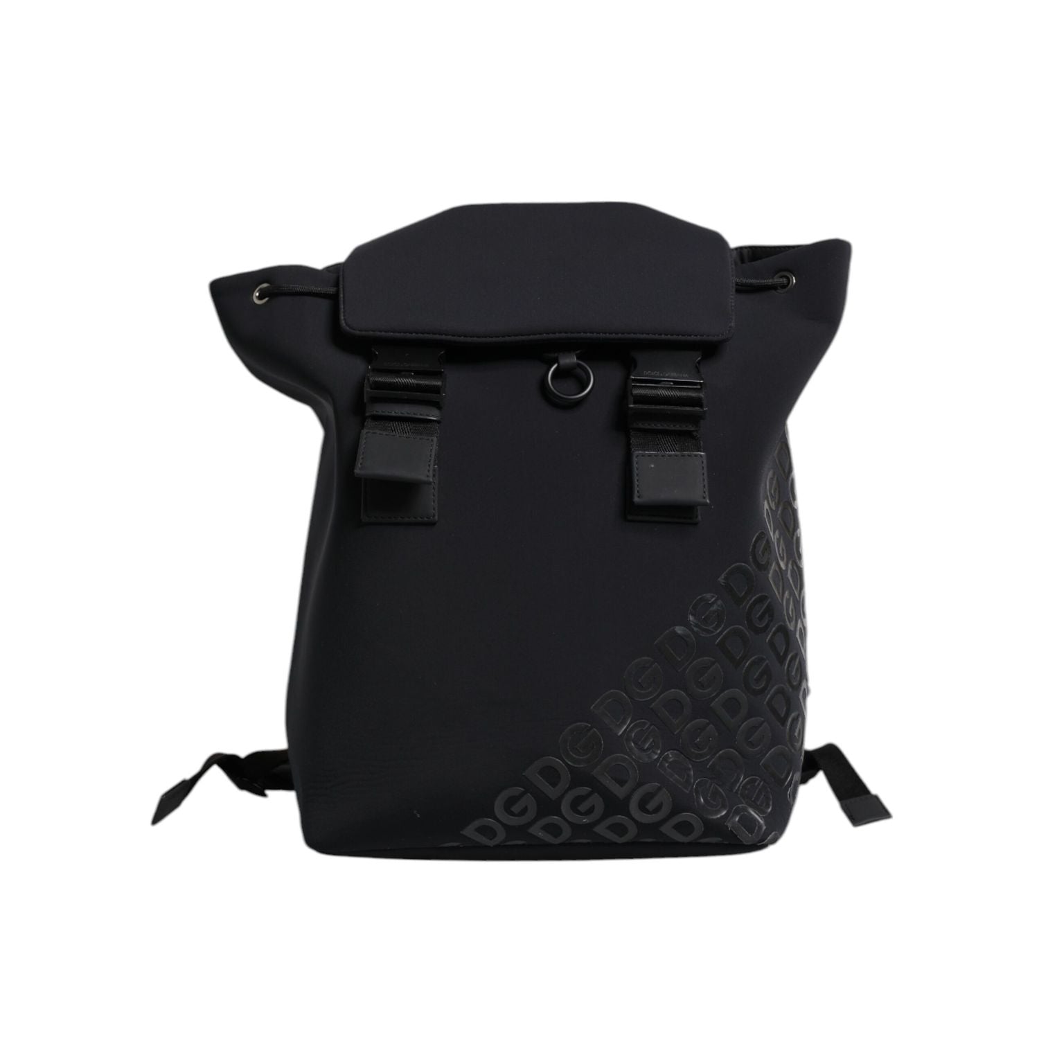 Front view with bag zipped and handles upright.