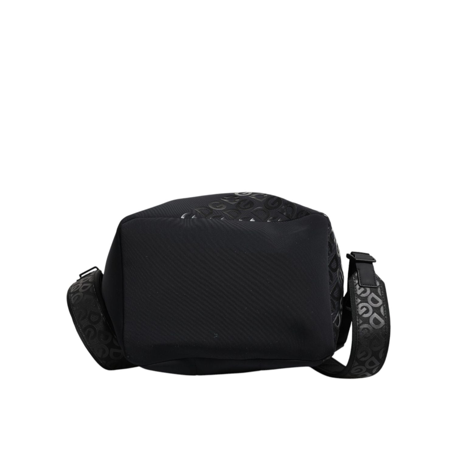 Front view with bag zipped and handles upright.