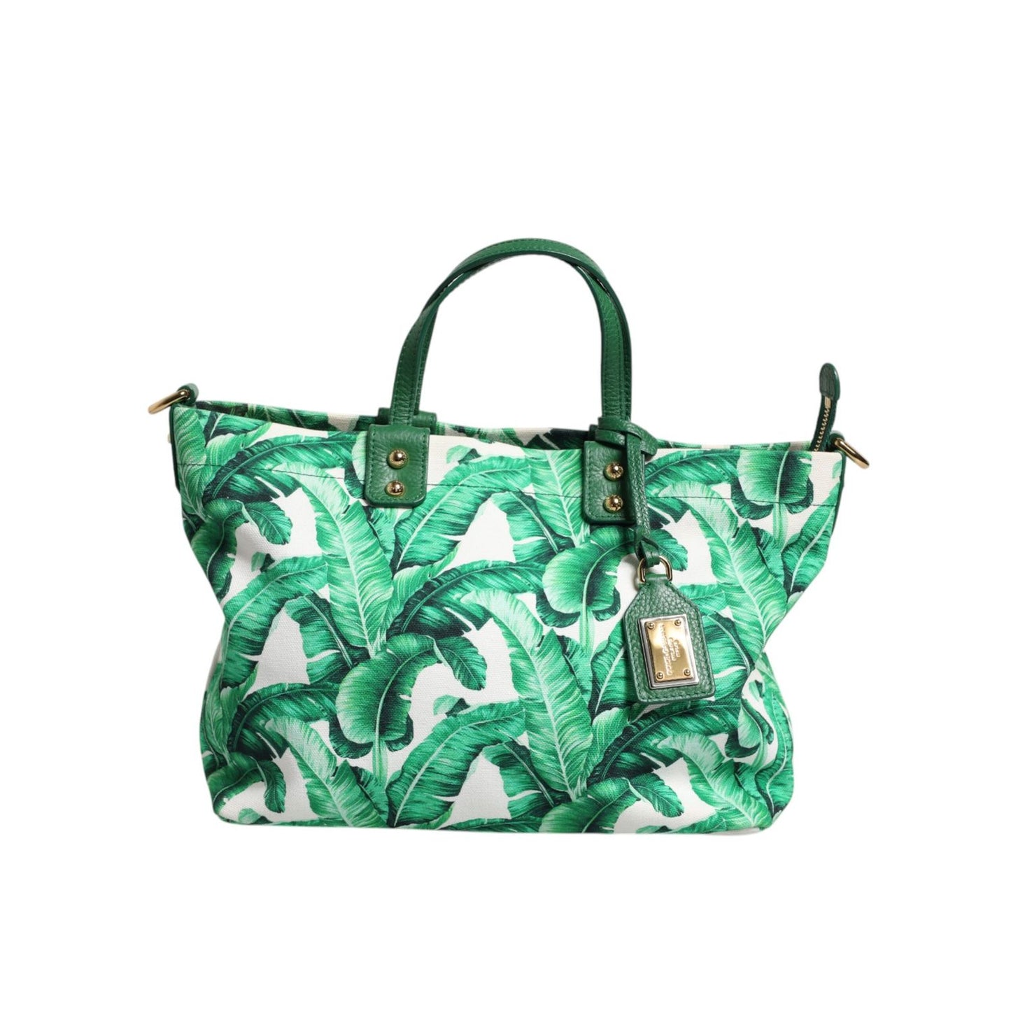 Dolce & Gabbana Green Canvas Botanical Garden Women Tote Bag