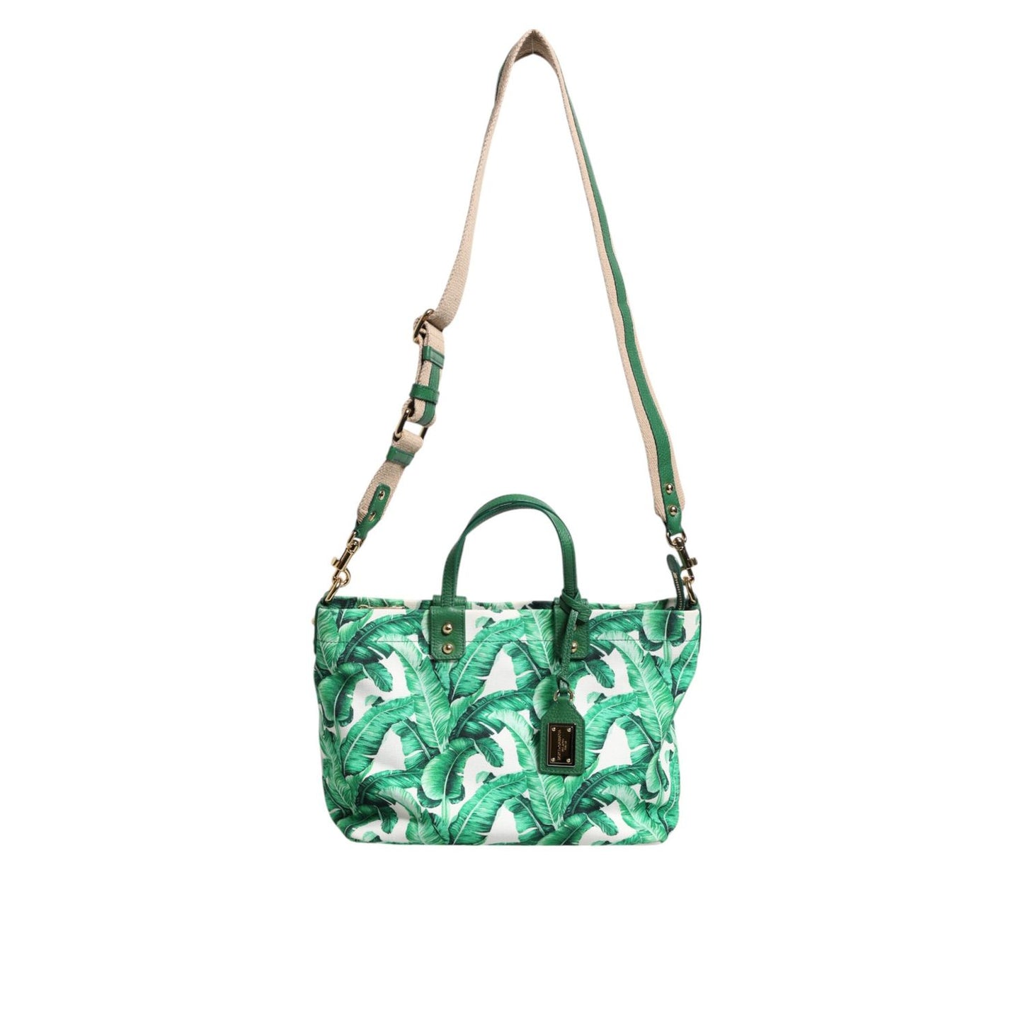 Dolce & Gabbana Green Canvas Botanical Garden Women Tote Bag