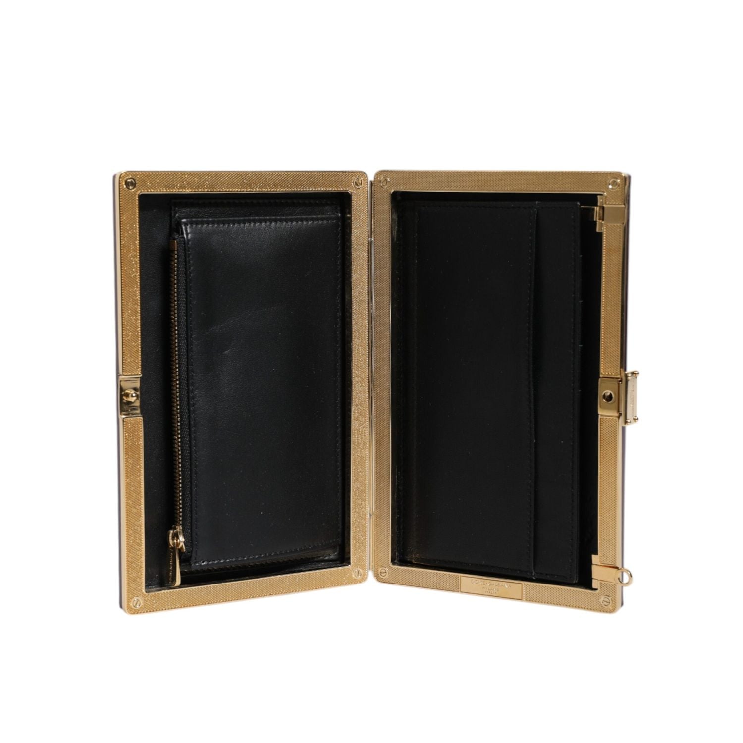 Dolce & Gabbana Purple Leather Clutch Evening Crossbody Bag