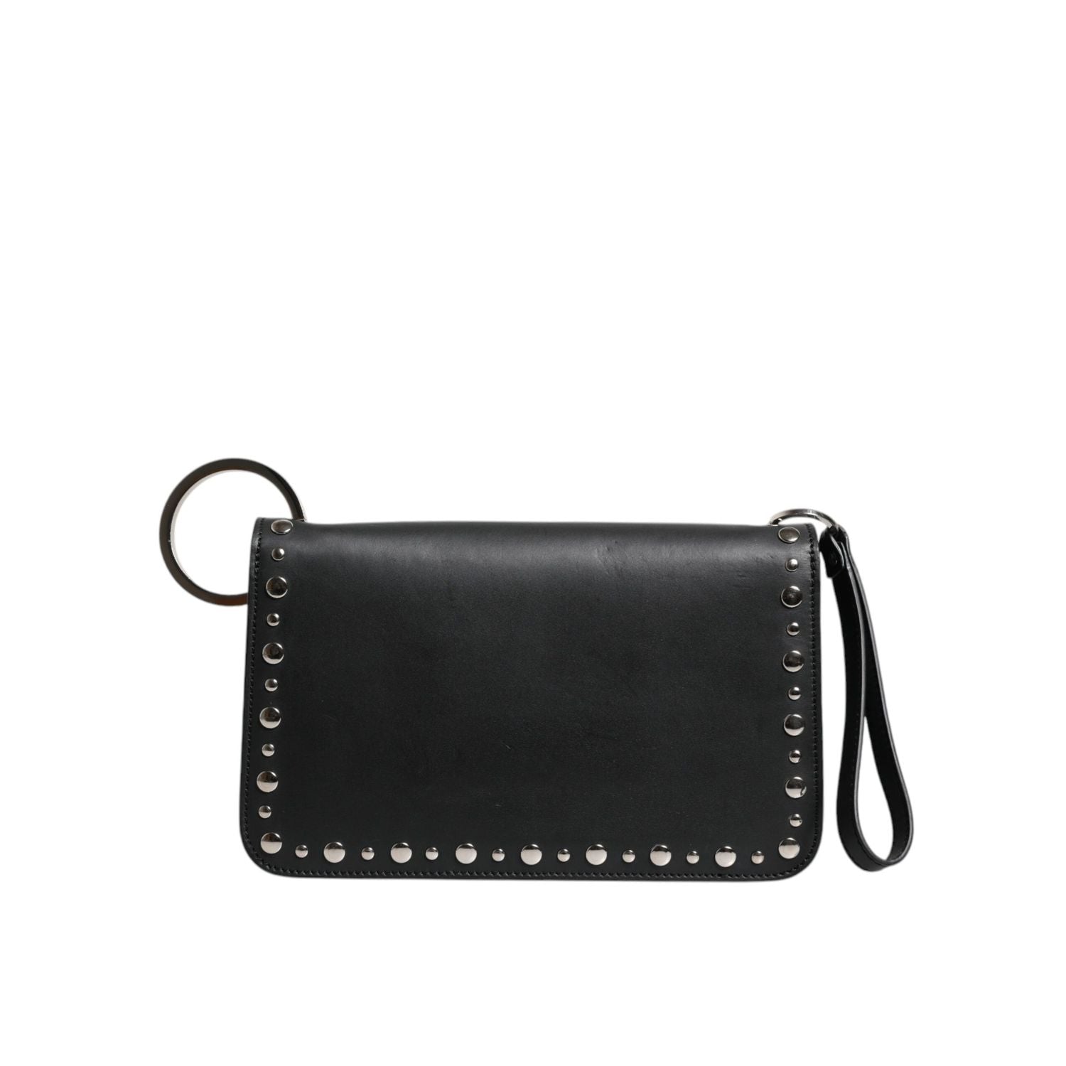 Dolce & Gabbana Black Small Leather Studded Shoulder Crossbody Bag