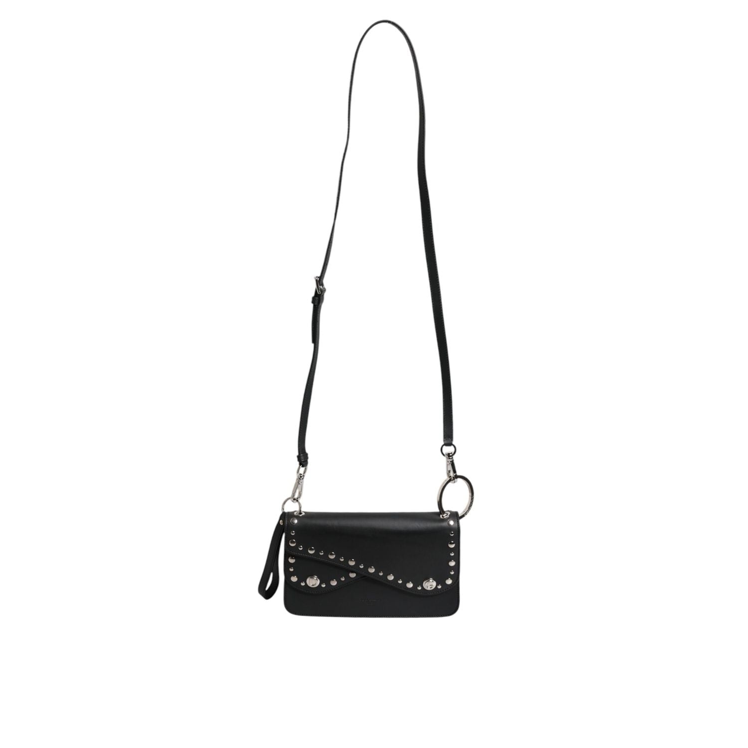Dolce & Gabbana Black Small Leather Studded Shoulder Crossbody Bag