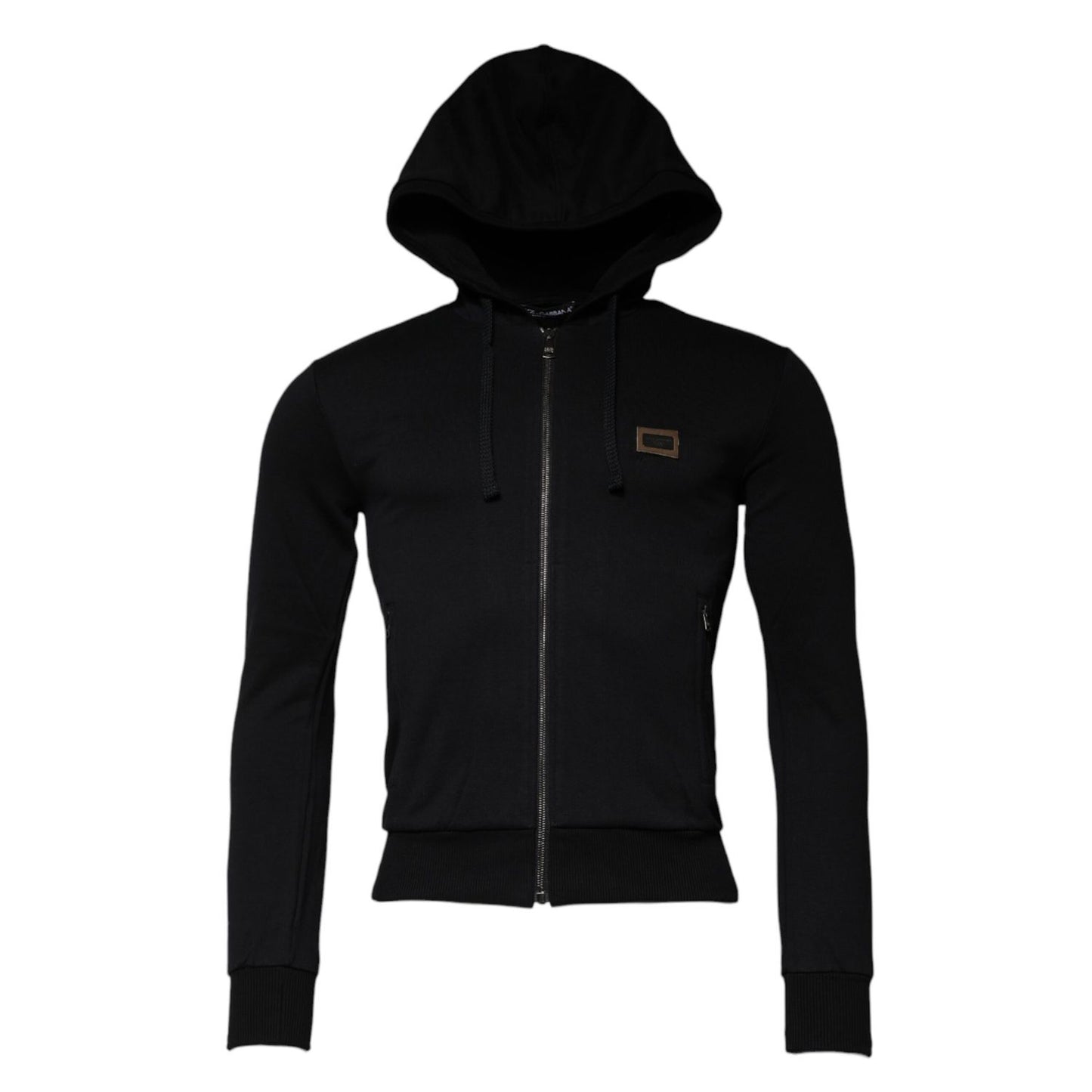 Dolce & Gabbana Black Logo Full Zip Hooded Sweatshirt Sweater TSH87731-44