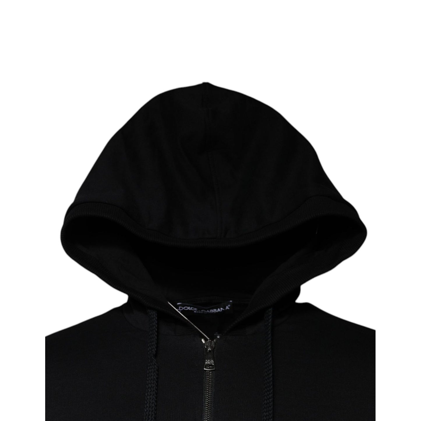 Dolce & Gabbana Black Logo Full Zip Hooded Sweatshirt Sweater TSH87731-44