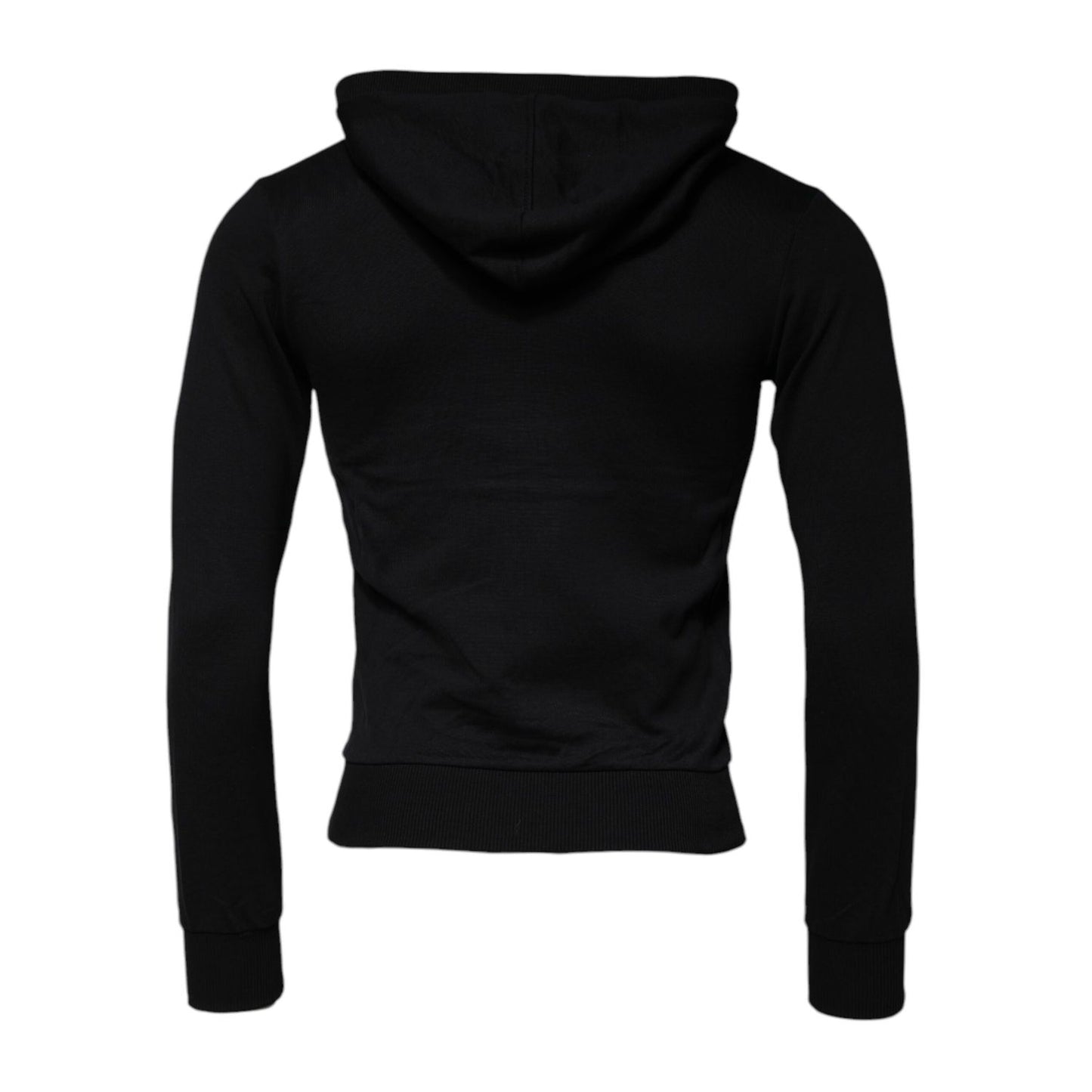 Dolce & Gabbana Black Logo Full Zip Hooded Sweatshirt Sweater TSH87731-44