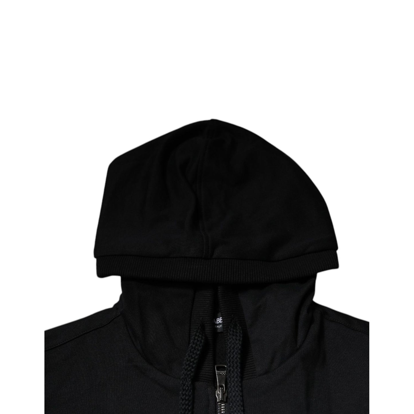 Dolce & Gabbana Black Logo Full Zip Hooded Sweatshirt Sweater TSH87731-44