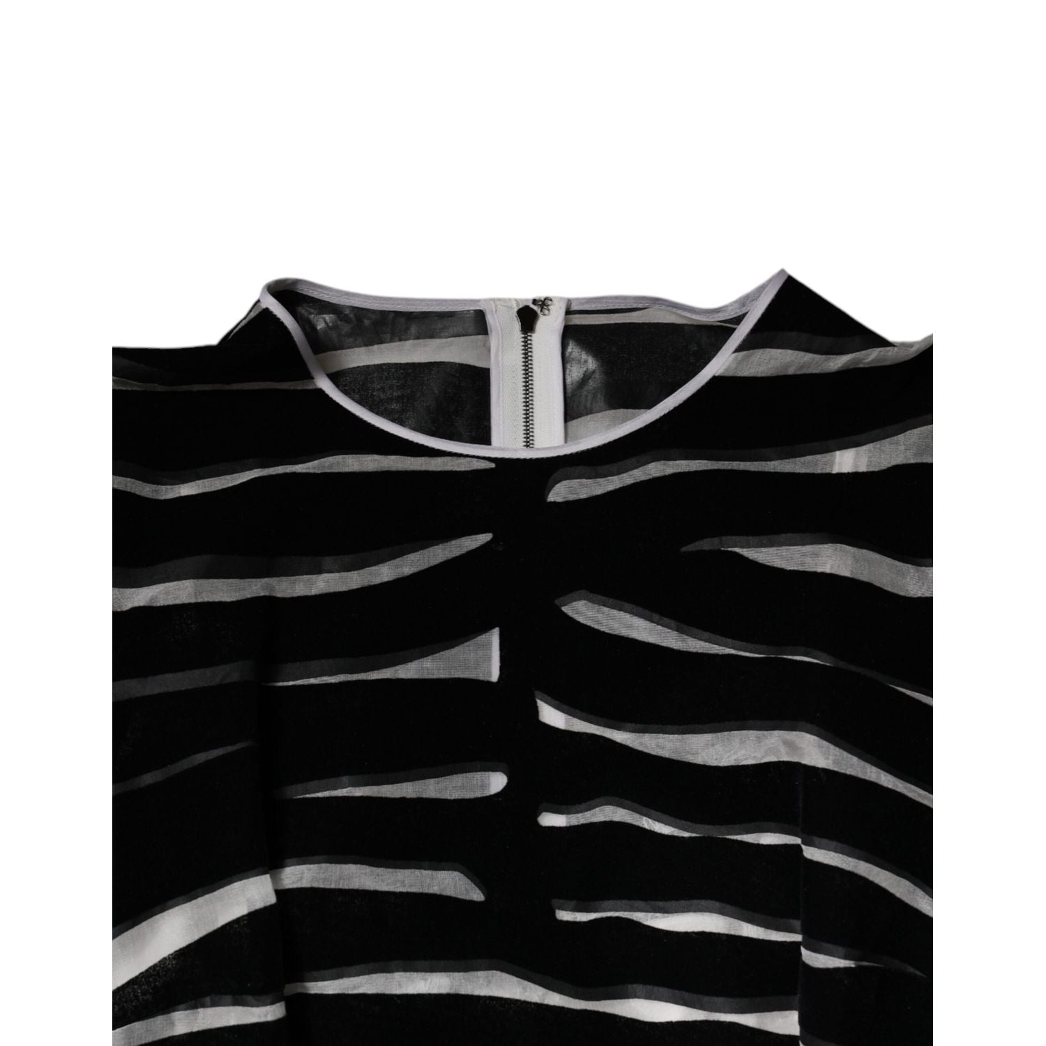 Dolce & Gabbana Black White Zebra A-line Sheath Mini Dress