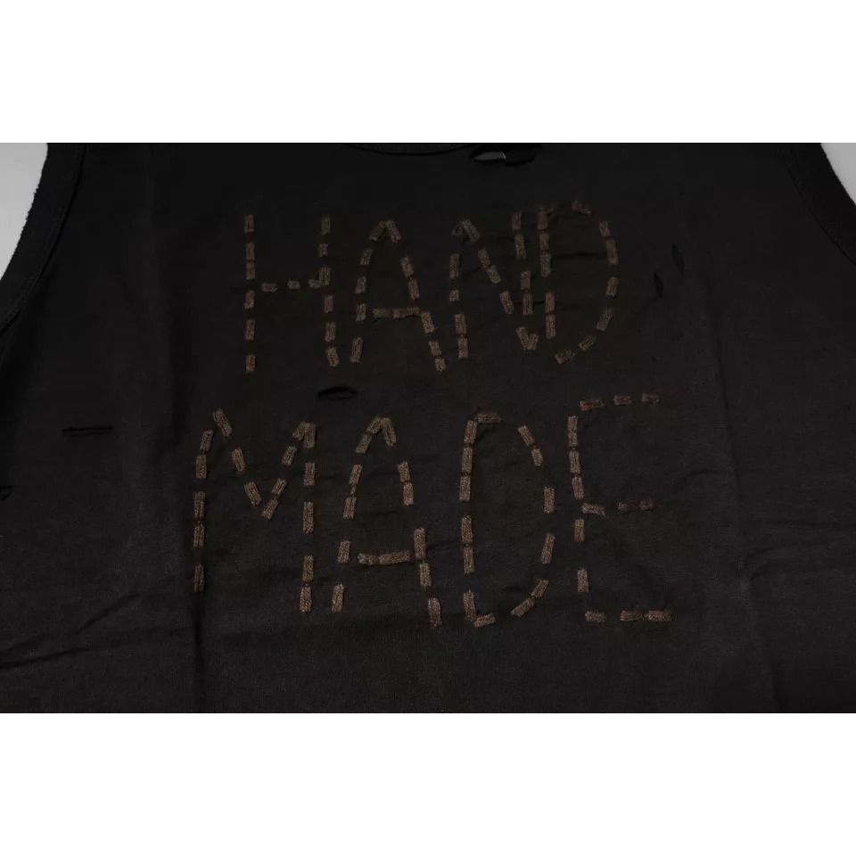 Dolce & Gabbana Black Sleeveless Round Neck Tank T-shirt