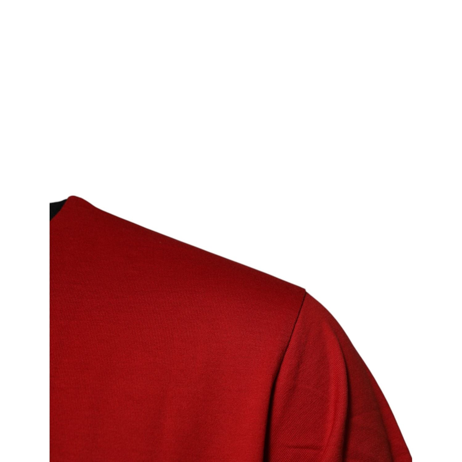 Dolce & Gabbana Red Logo Crown Cotton Crew Neck T-shirt