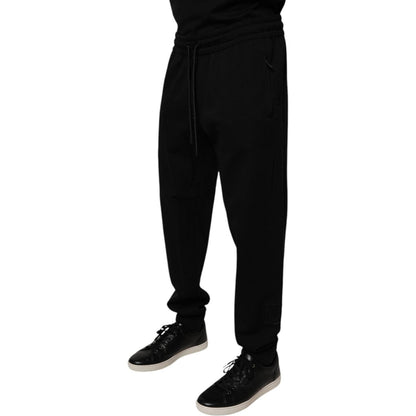 Dolce & Gabbana Black Cotton Jogger Jogging Pants