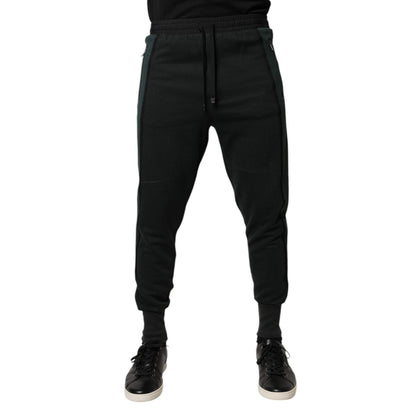 Dolce & Gabbana Black Cotton Blend Jogger Sweatpants Pants
