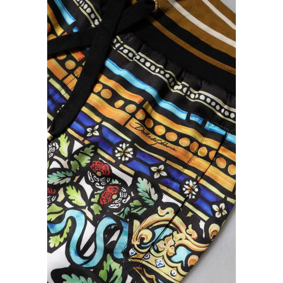 Dolce & Gabbana Multicolor NAPOLEON Jogger Sweatpants Pants