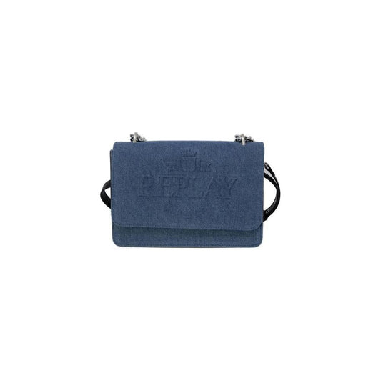 Replay Blue Polyester Shoulder Bag RE-1092