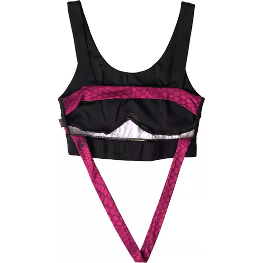 Plein Sport Black Fuchsia Logo Athlete Hannah Bra Underwear BIK1744-44