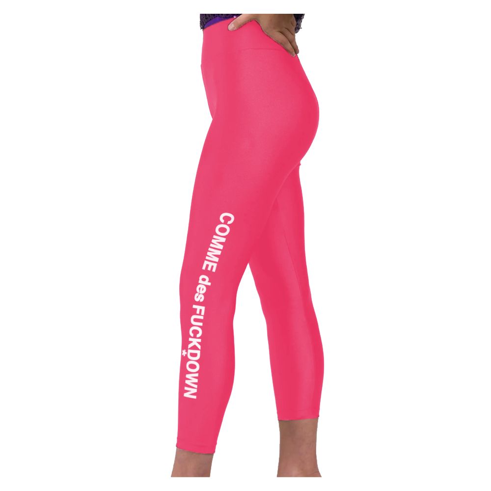 Comme Des Fuckdown Pink Nylon Women Legging