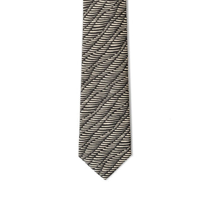 Giorgio Armani Black And White Silk Ty