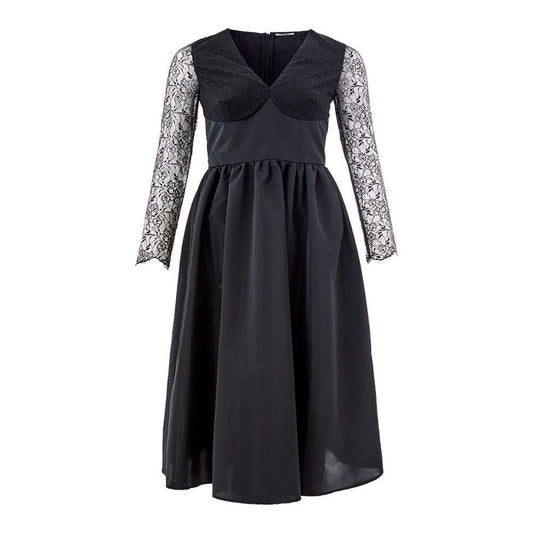 Lardini Elegant Black Polyester Dress LA-1149676-IT40|S