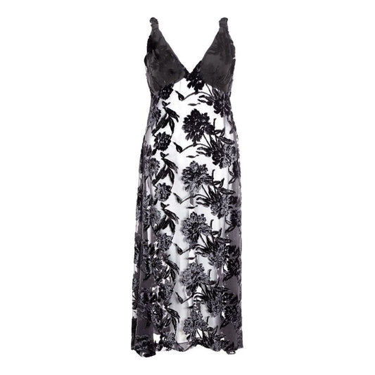 Lardini Elegant Black Viscose Dress LA-1157676-IT40|S