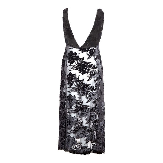 Lardini Elegant Black Viscose Dress LA-1157676-IT40|S