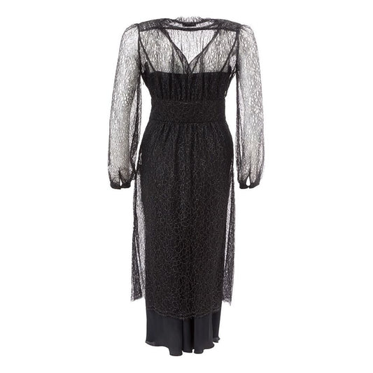 Lardini Elegant Black Nylon Dress LA-1155676-IT40|S