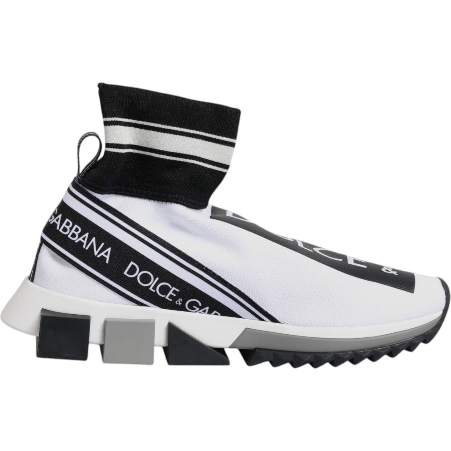 Dolce & Gabbana White Black Sorrento Socks Sneakers Shoes