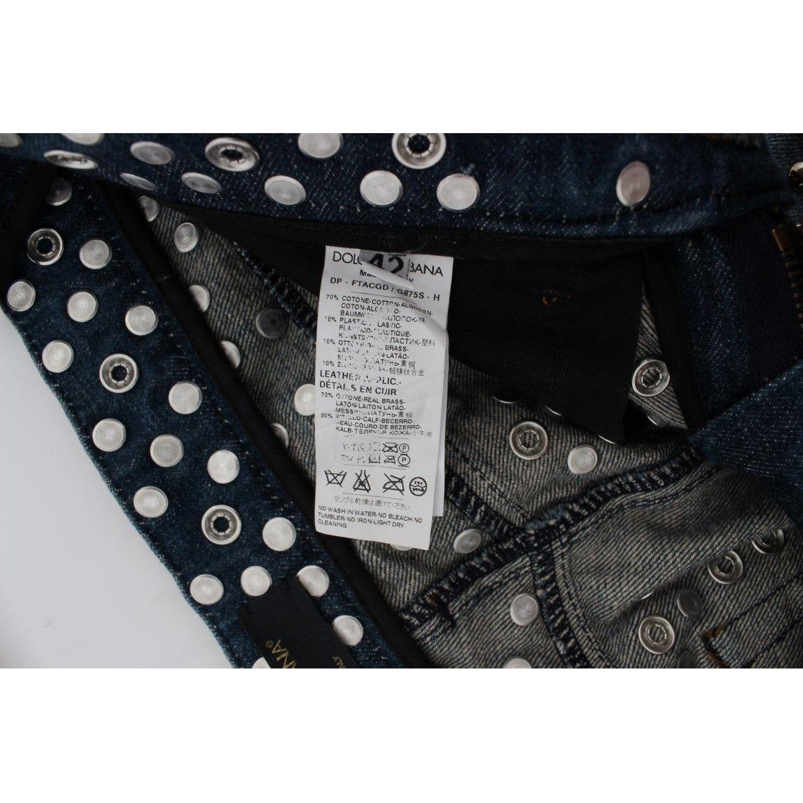 Dolce & Gabbana Crystal Embellished GIRLY Slim Fit Jeans