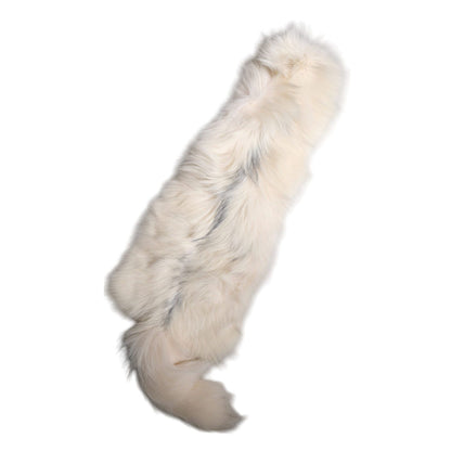 Dolce & Gabbana White Fox Fur Neck Wrap Warmer Winter Scarf