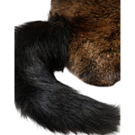 Dolce & Gabbana Brown Red Fox Fur Neck Warmer Winter Scarf MS7126
