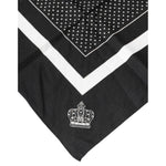Dolce & Gabbana Black Polka Dots Cotton Handkerchief Scarf MS7230
