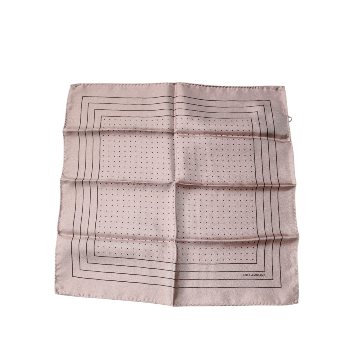 Dolce & Gabbana Pink Polka Dots Square Handkerchief Scarf