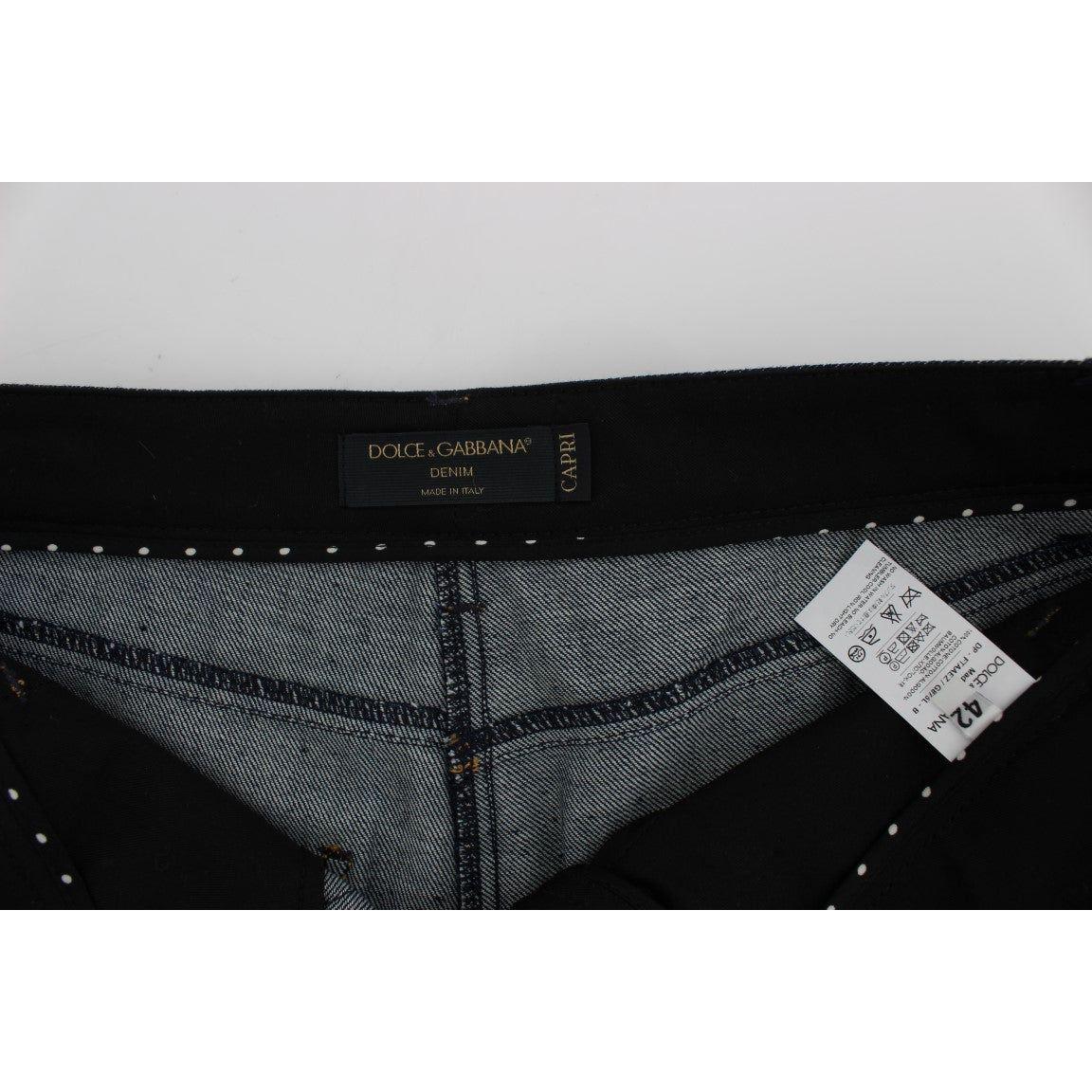 Dolce & Gabbana Blue Denim Cotton CAPRI Torero Jeans