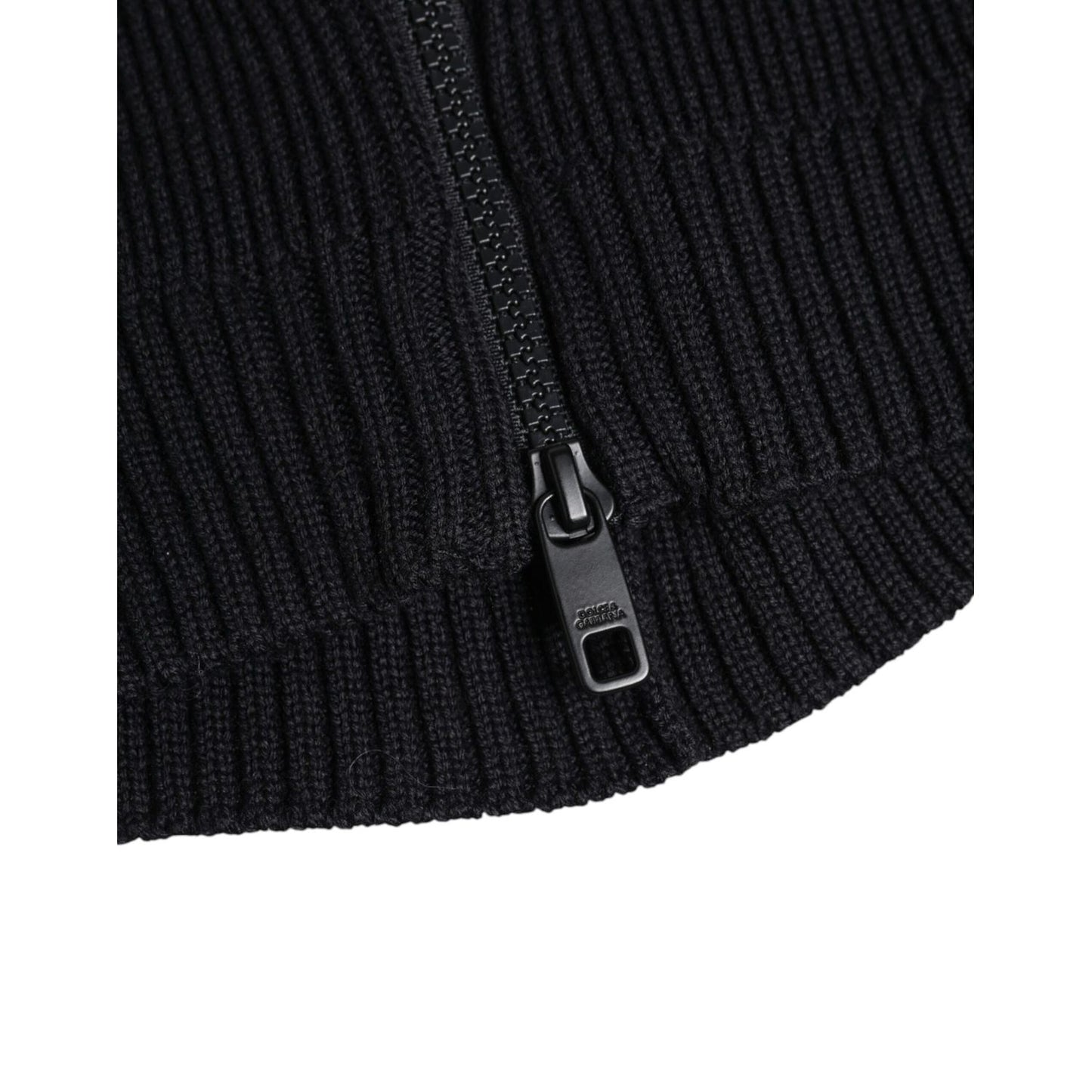 Dolce & Gabbana Black Wool Whole Head Wrap Balaclava Hat HAT9729