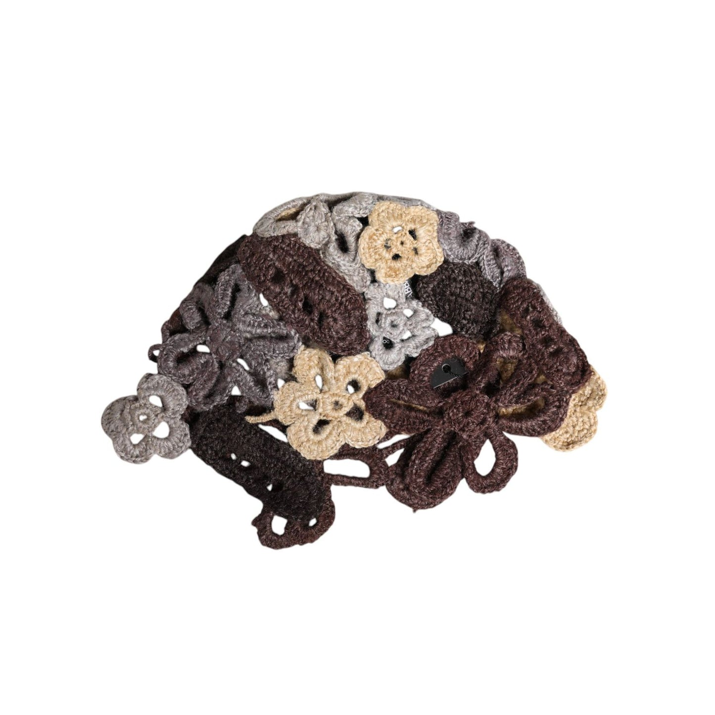 Dolce & Gabbana Multicolor Floral Silk Crochet Beanie Hat