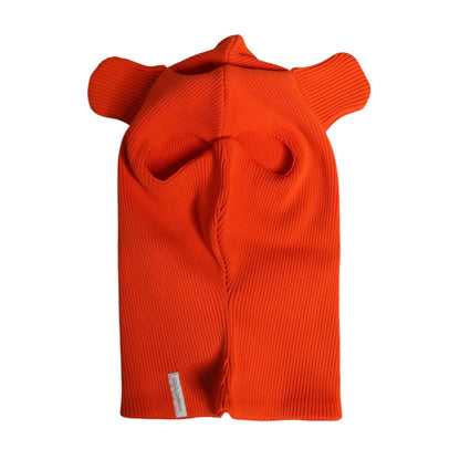 Dolce & Gabbana Orange Cotton Whole Head Wrap Balaclava Hat