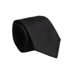 Dolce & Gabbana Black Patterned Silk Adjustable Necktie Tie KRA3435