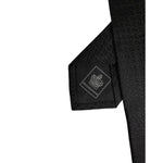 Dolce & Gabbana Black Patterned Silk Adjustable Necktie Tie KRA3435