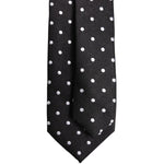 Dolce & Gabbana Black Polka Dots Silk Adjustable Necktie Tie KRA3466