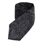 Dolce & Gabbana Black Gray Flower Print Adjustable Necktie Tie KRA3470