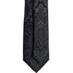 Dolce & Gabbana Black Gray Flower Print Adjustable Necktie Tie KRA3470