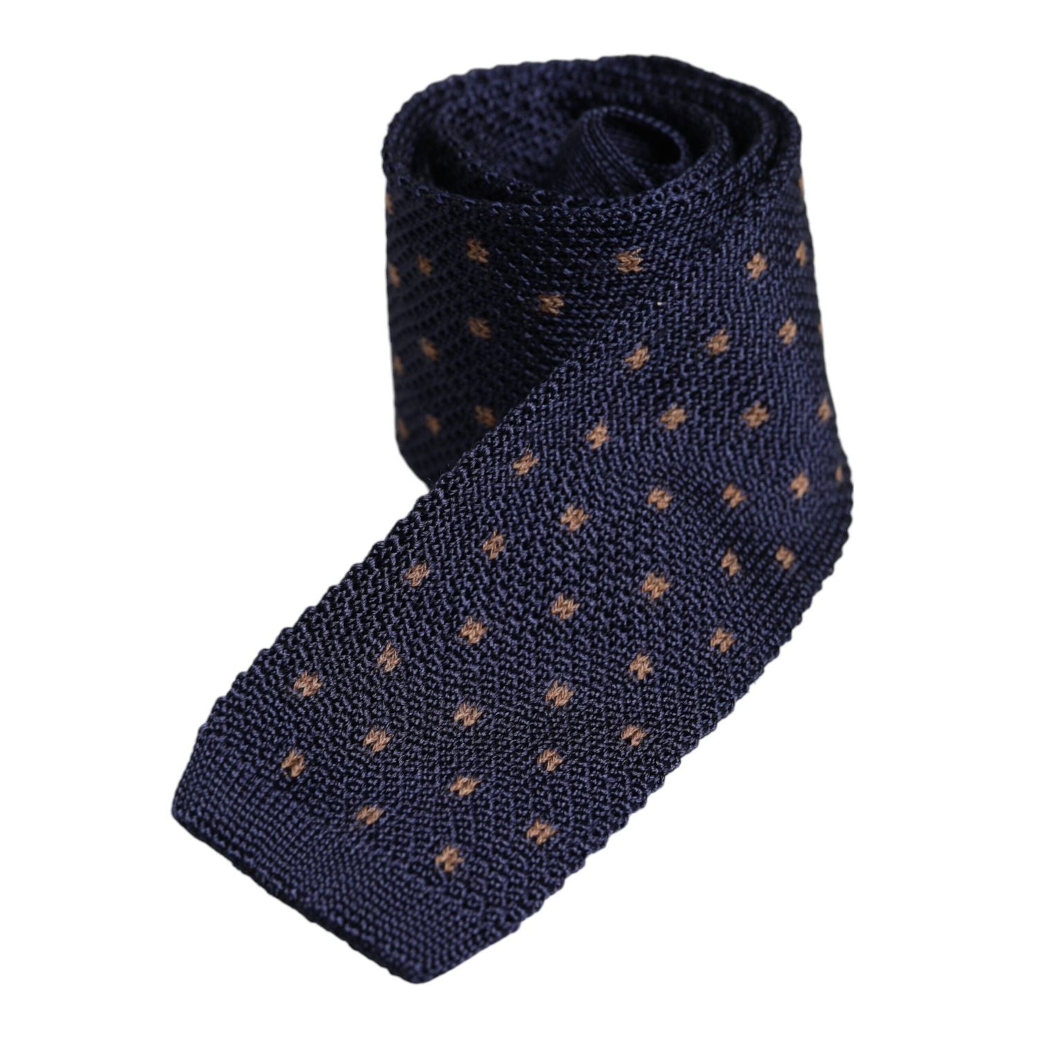 Dolce & Gabbana Blue Polka Dot Silk Adjustable Necktie Tie