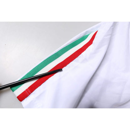 Dolce & Gabbana White Stripes Beachwear Shorts 2 Pc Swimwear