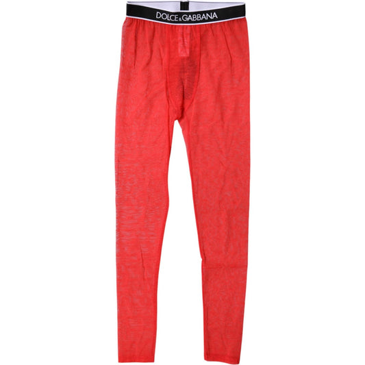 Dolce & Gabbana Red Logo Lace Lingerie Tight Pants Underwear BIK1970-2