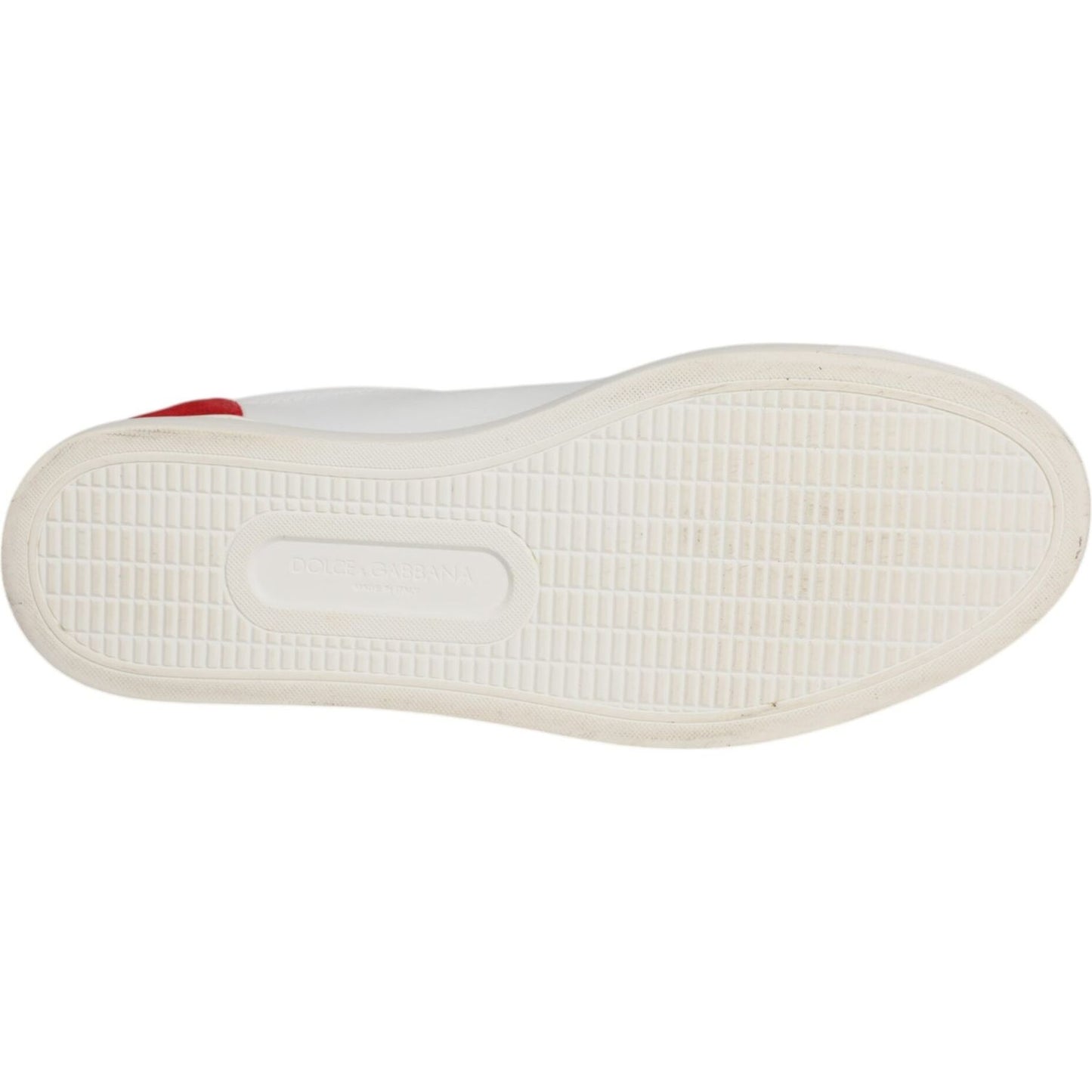 Dolce & Gabbana White Suede Leather Low Top Sneakers Shoes